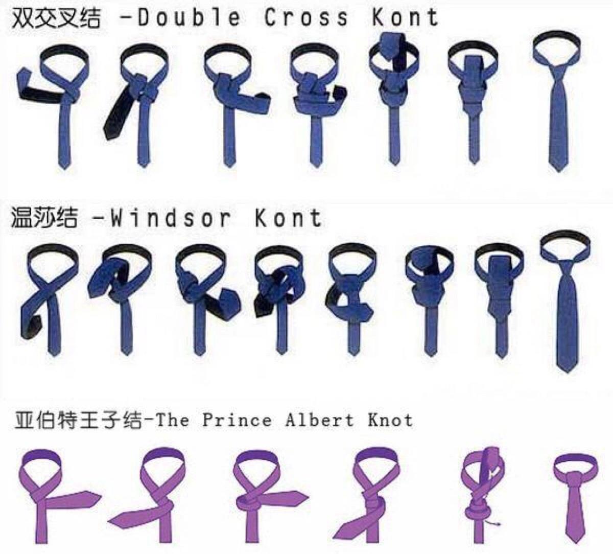 图解97 一条小小的领带98却有无数的打法,各种不同的领带结虽然看