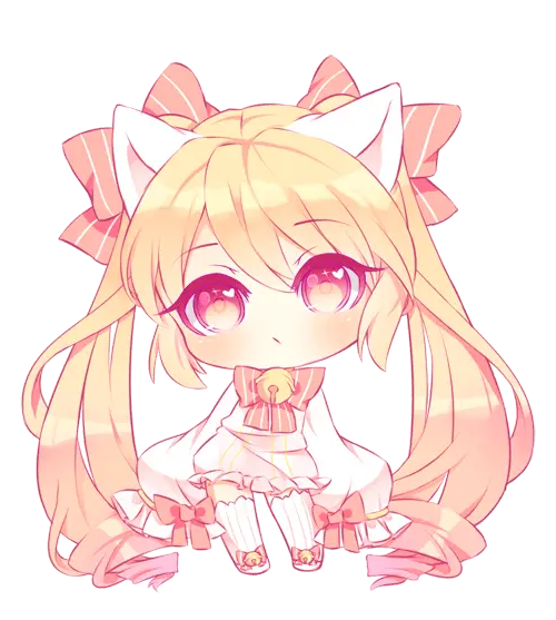 q版萌系二头身男女角色插画