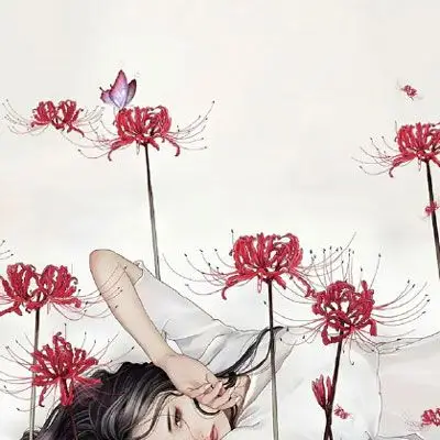 彼岸花头像女生唯美图片 彼岸花系列冷酷女孩 - 动漫头像 - 潮人个性