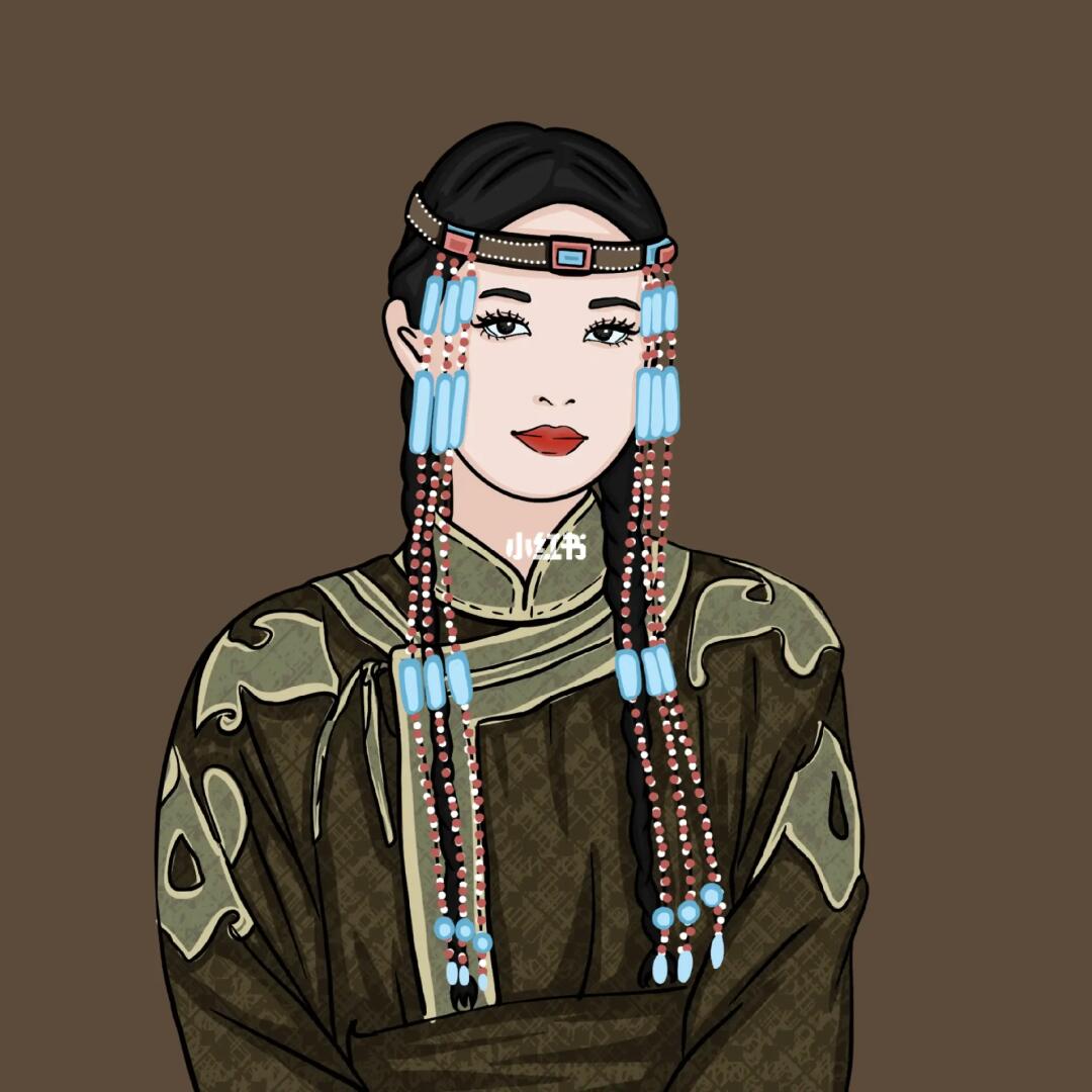绘画日常  #蒙古元素  #女生头像