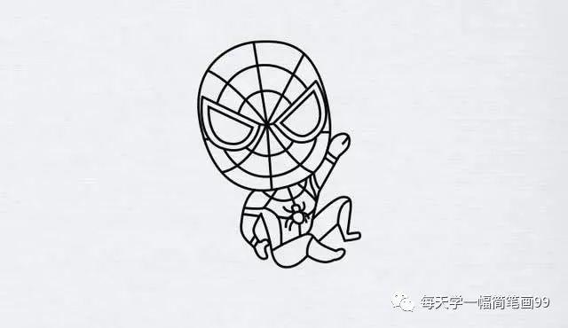简笔画的画法步骤蜘蛛侠的动漫人物介绍未收录q版的蜘蛛侠简笔画span