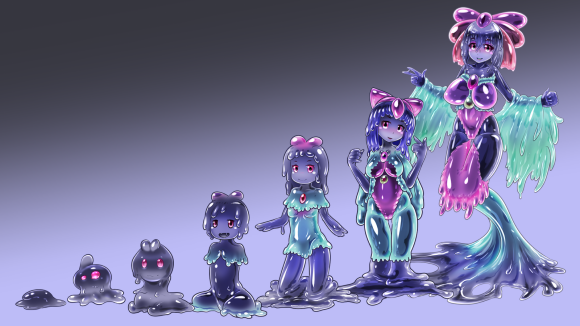 不同阶段的史莱姆娘