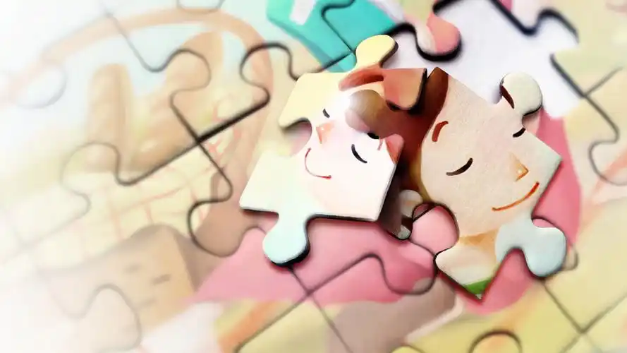 爱情拼图桌面壁纸_可爱壁纸_墨鱼部落格