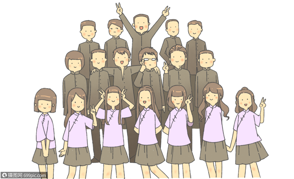 毕业照同学元素高清图片素材