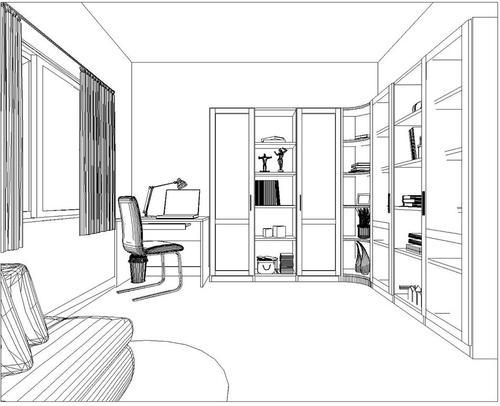 书房儿童简笔画