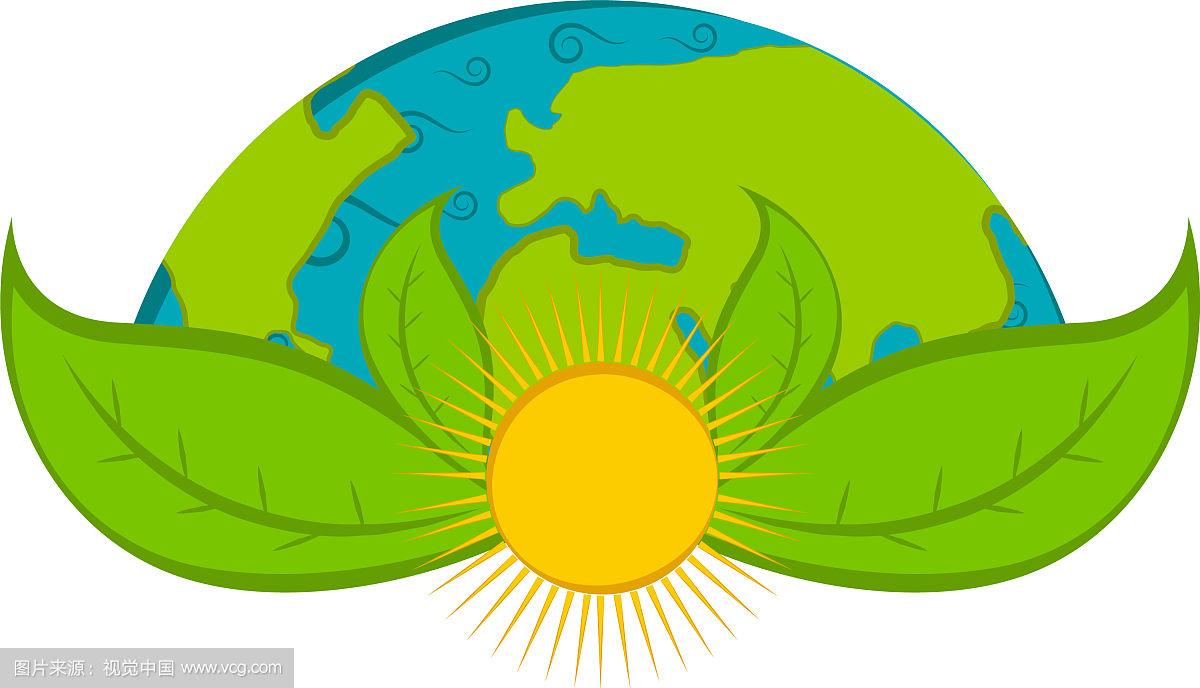 半个地球,阳光和树叶