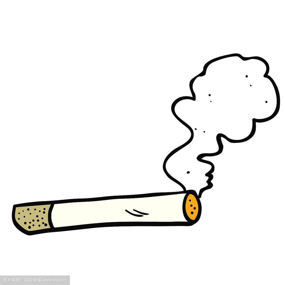 卡通吸烟香烟