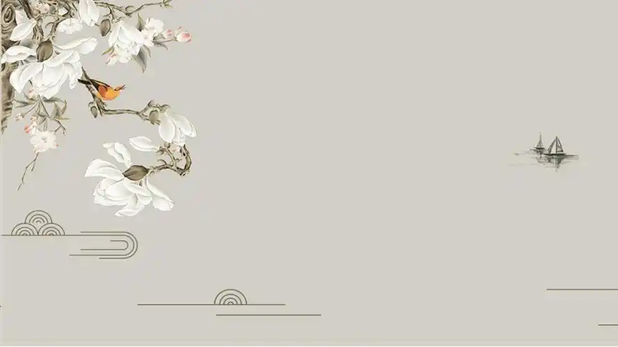 唯美小清新中国风ppt模板pptx