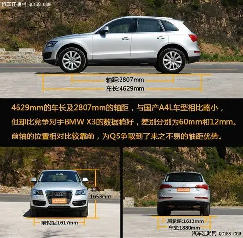 【精图】奥迪q5外观和尺寸详解_权威评测_一汽奥迪_汽车江湖网