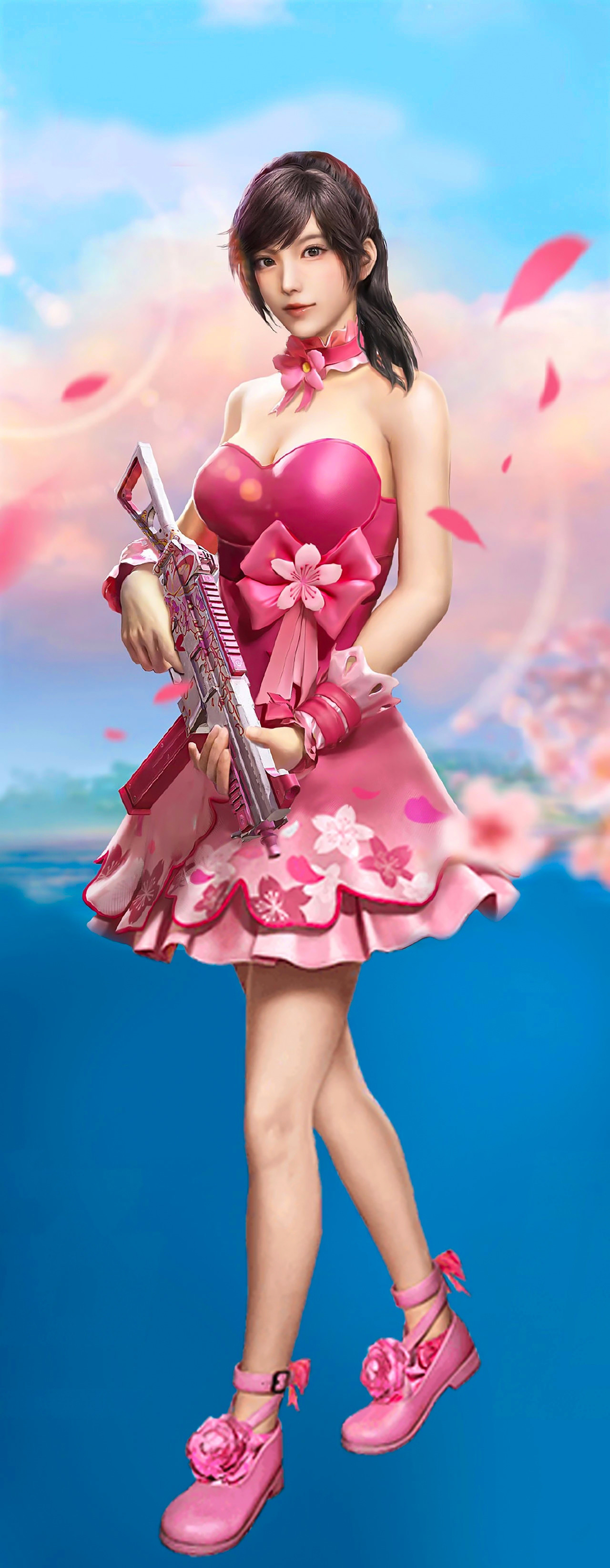 和平精英p图女角色 粉红回忆全图