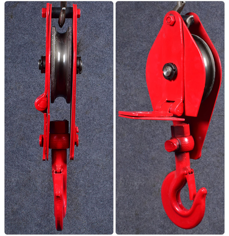 滑轮吊钩 国标起重滑车1235t10吨16t20吨吊环定滑轮吊钩钢丝绳轮省力