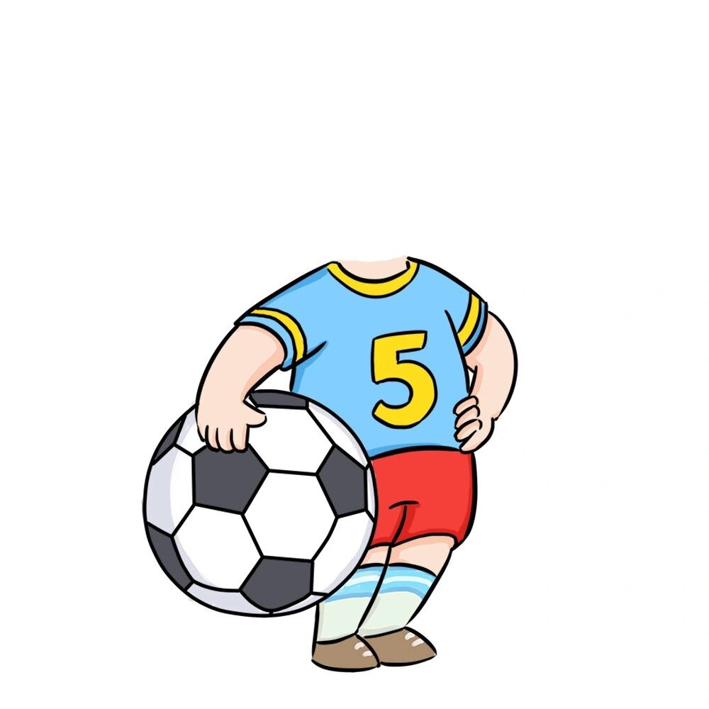 运动小孩可爱卡通身体抠图素材