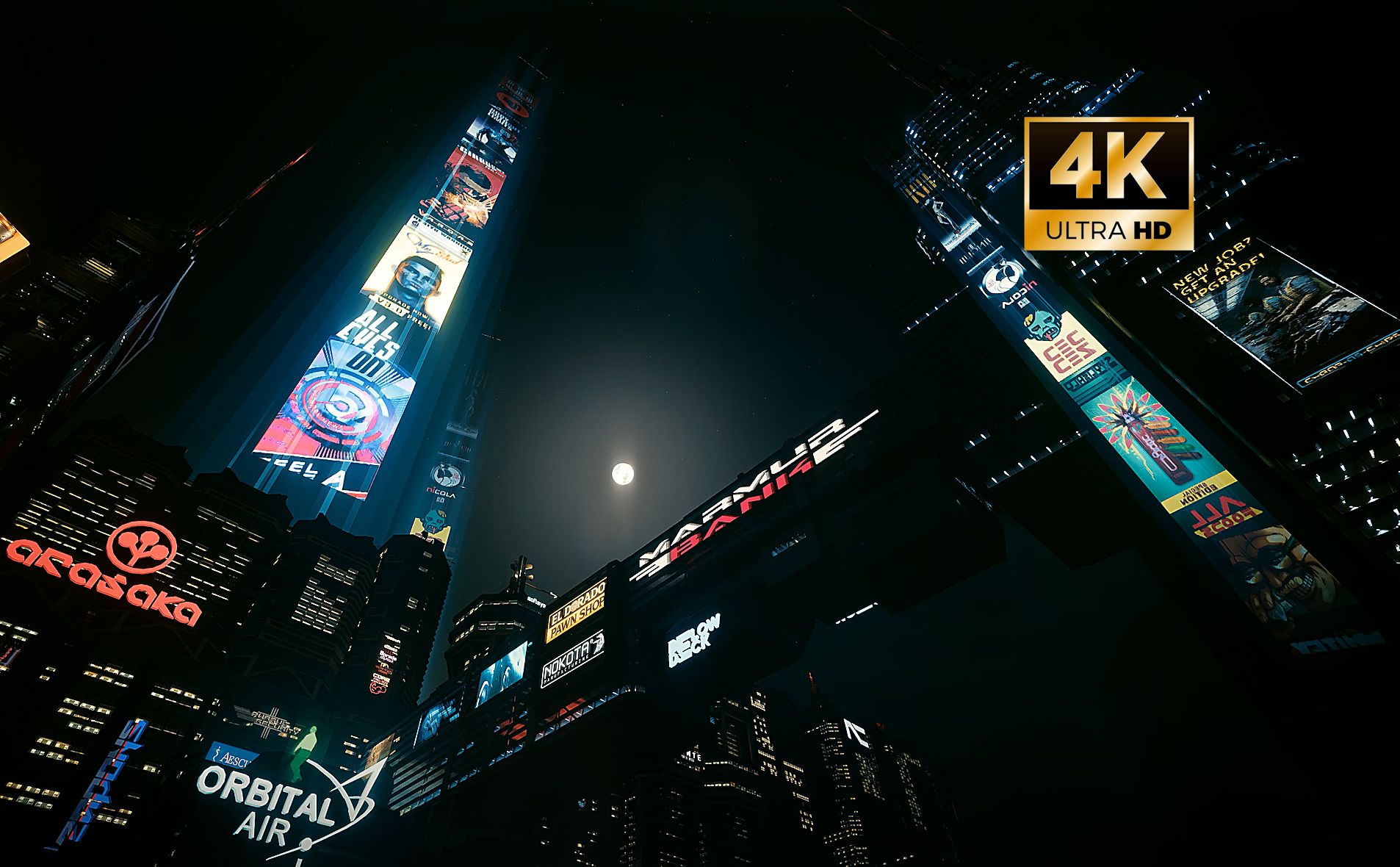 「赛博朋克2077 夜景」4k动态壁纸分享