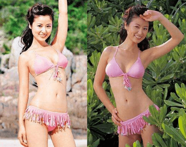 林心如早期性感泳衣照曝光,大玩湿身诱惑,网友直呼:太劲爆了!