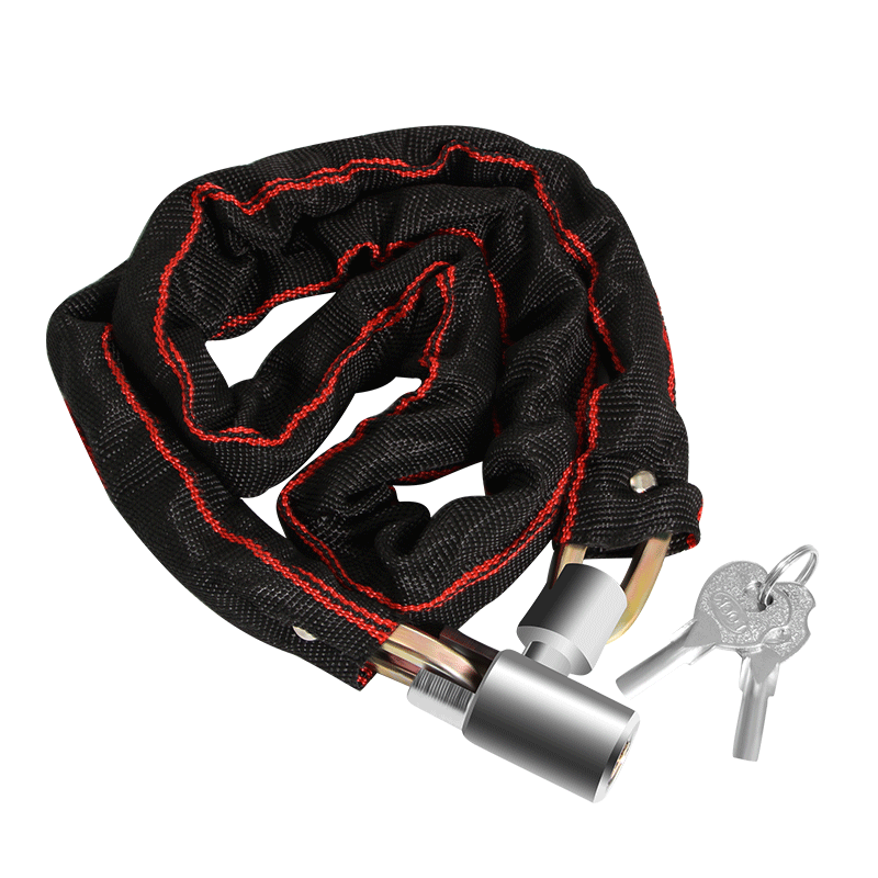 自行车锁防盗链条锁便携式山地单车锁电动电瓶摩托车防撬铁链子锁 加