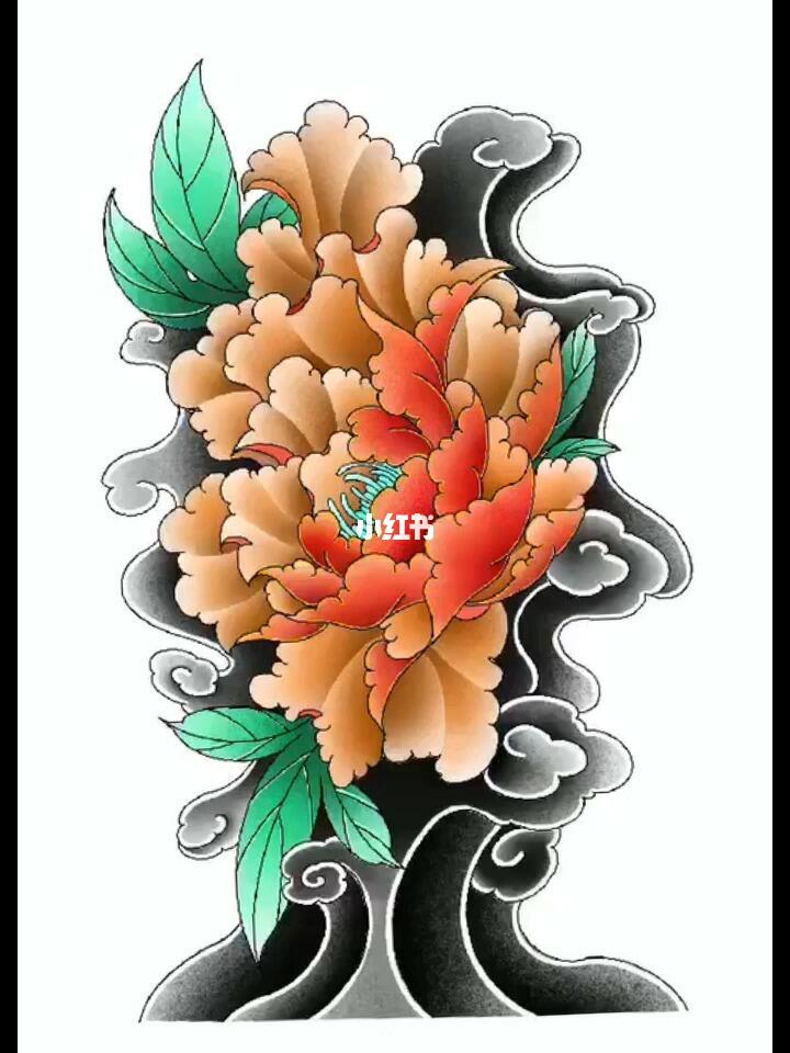牡丹纹身  #纹身  #原创纹身手稿