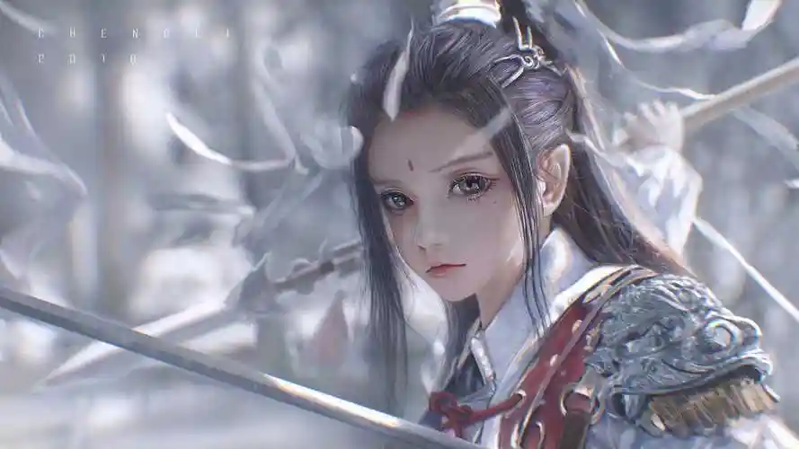 古风女孩 剑 战士  动漫壁纸