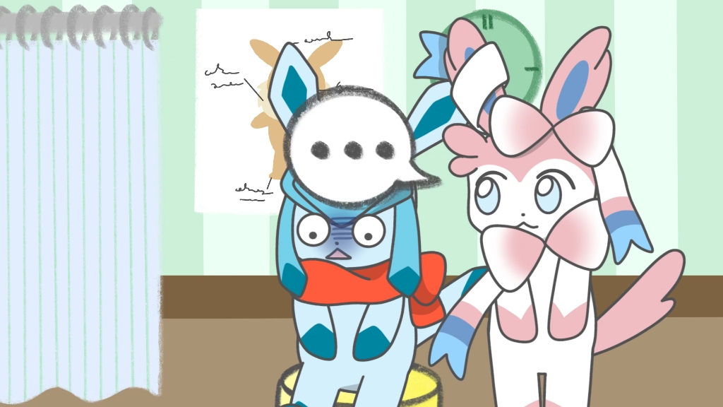 仙子伊布和冰伊布和叶伊布