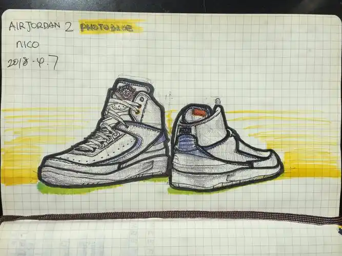 手绘aj2-photoblue|插画|涂鸦/潮流|牛又又 - 原创作品 - 站酷 (zcool