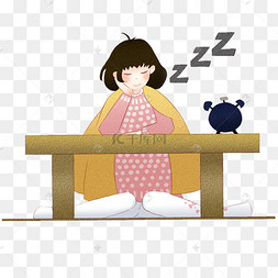 世界睡眠日趴着睡的女孩