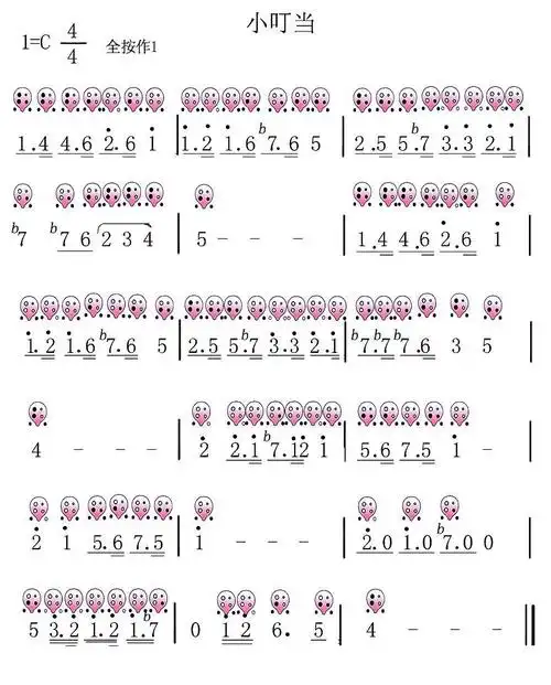 小叮当 哆啦a梦 主题曲 六孔