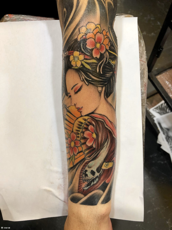 艺伎手臂纹身图案大全 - 纹身大咖