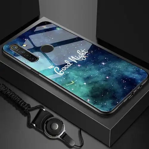 realmeq手机壳realme q男oppo玻璃个性创意定制硅胶全包防摔手机套