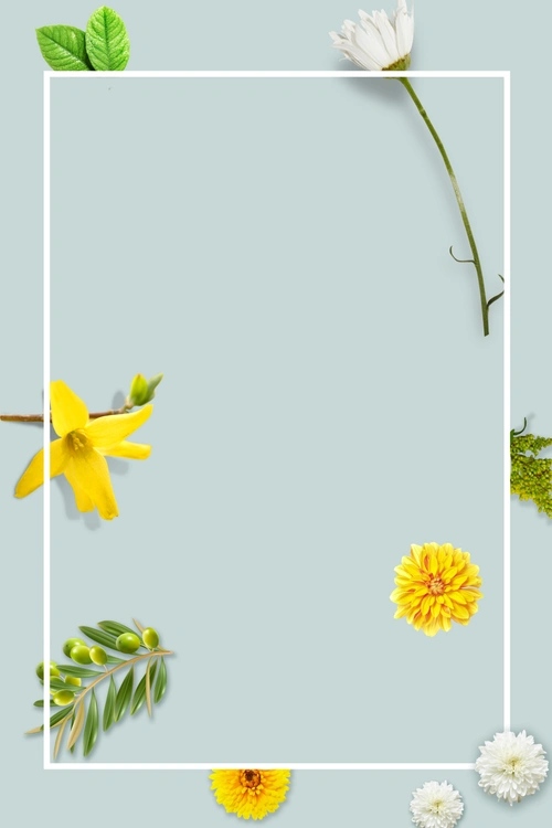 文艺小清新约会春天海报背景 - 当图网