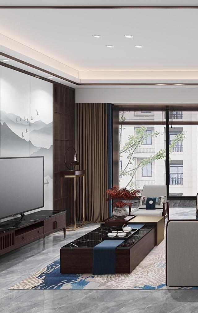 本案例是一款以新中式家装风格为主线的家装案例,业主在新家装修上的