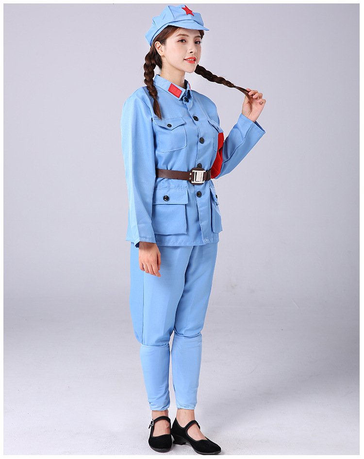 红军装男女成人儿童小红军衣服解放话剧表演服新四军八路军演出服