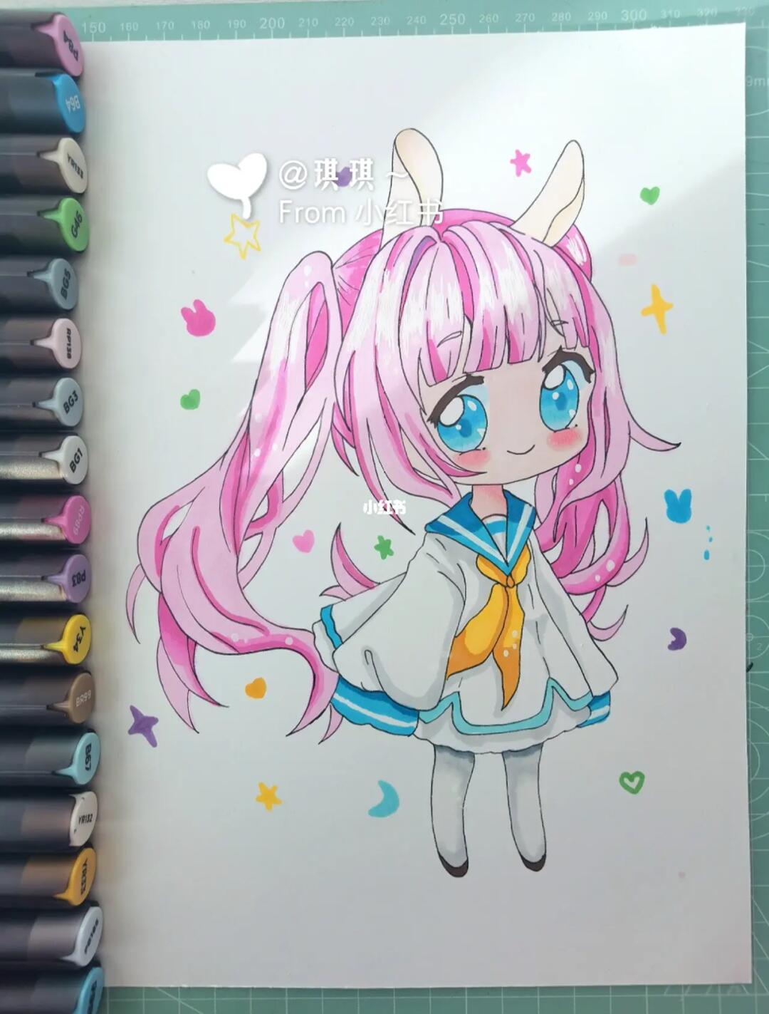 零基础坚持画100天day53打卡马克笔手绘