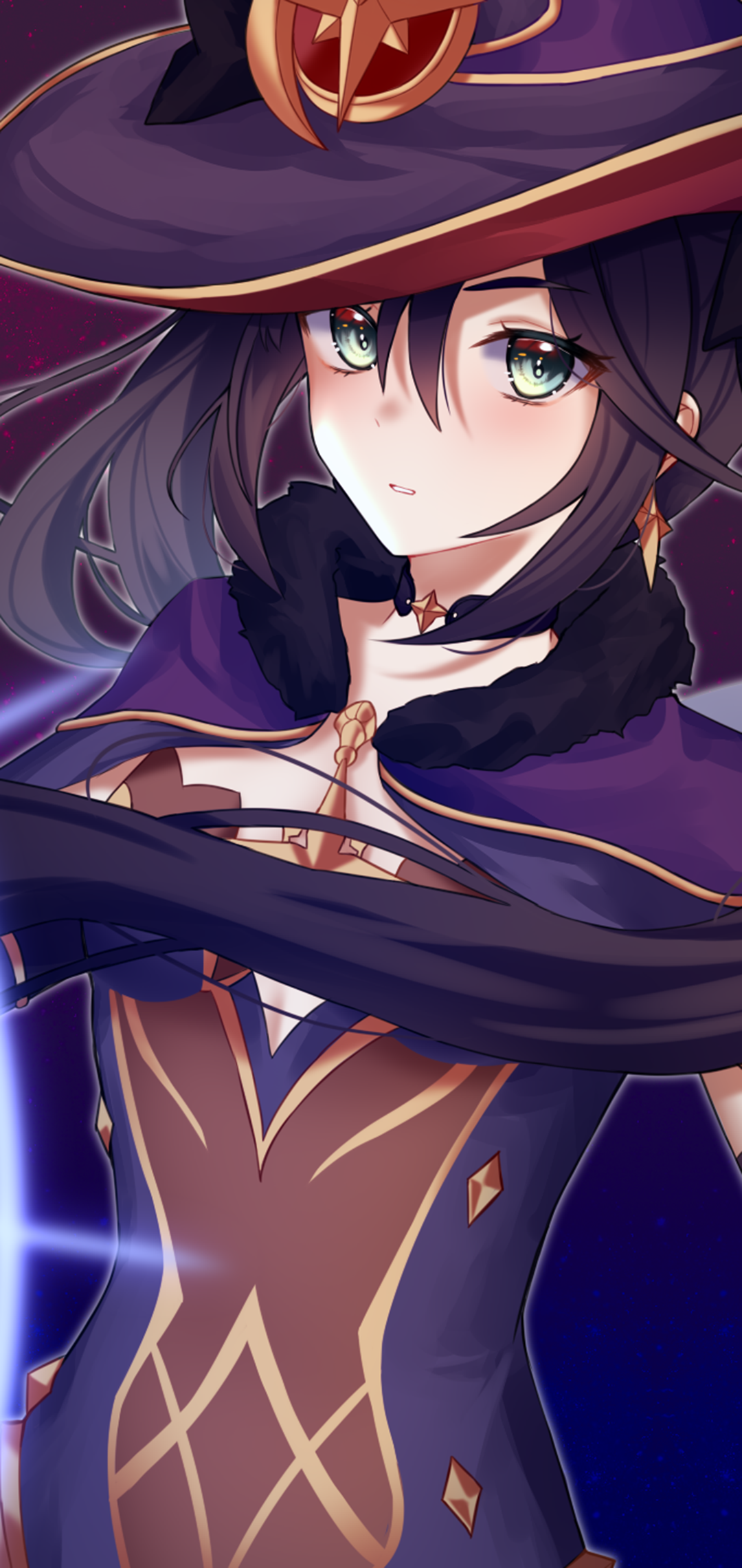 莫娜全面屏手机壁纸图片_原神莫娜手机壁纸_三千图片网