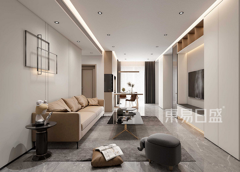 现代风格三室一厅装修设计效果图 家装案例