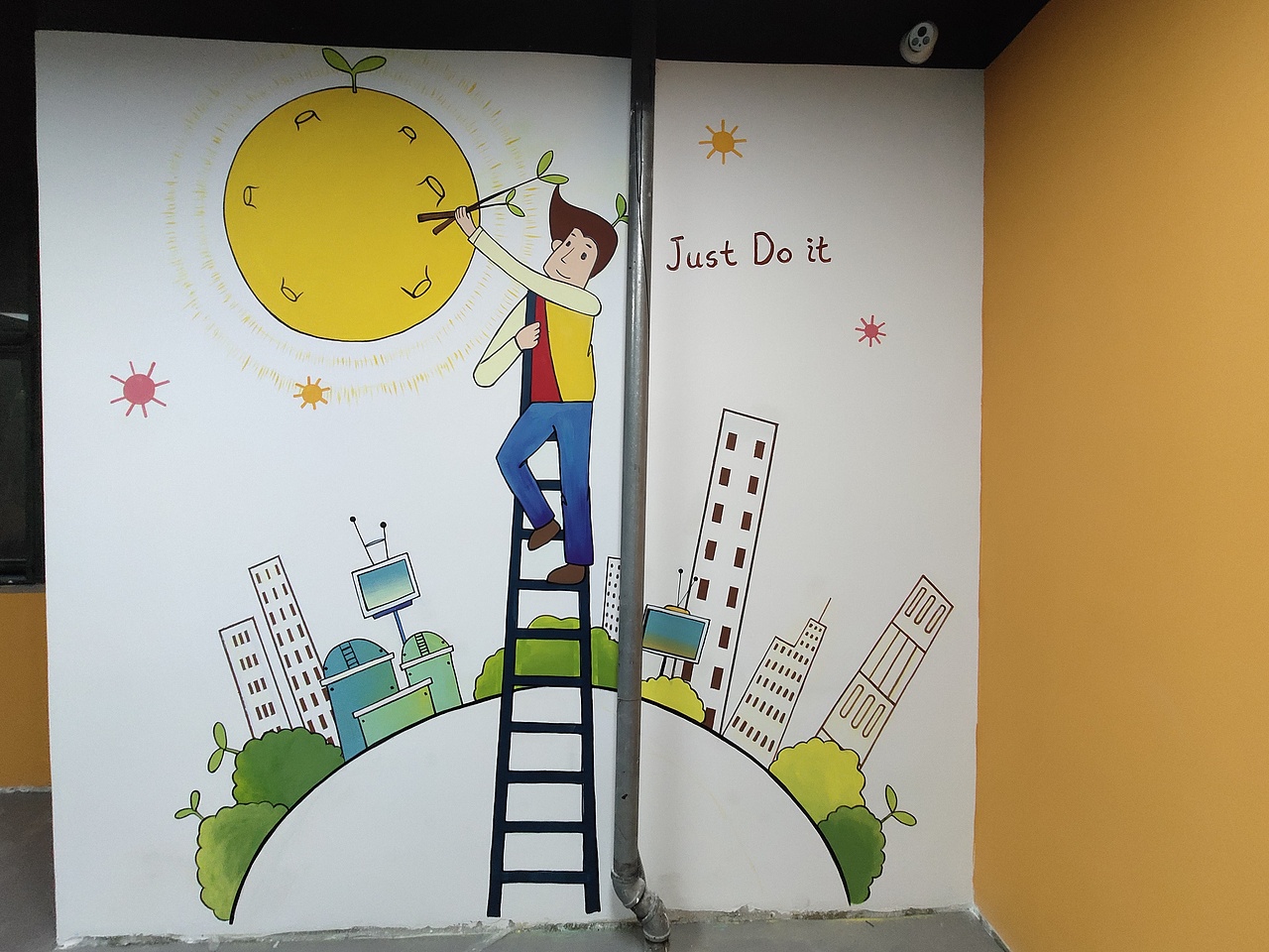 漫画墙绘几米漫画墙绘卡通墙绘海豚墙绘