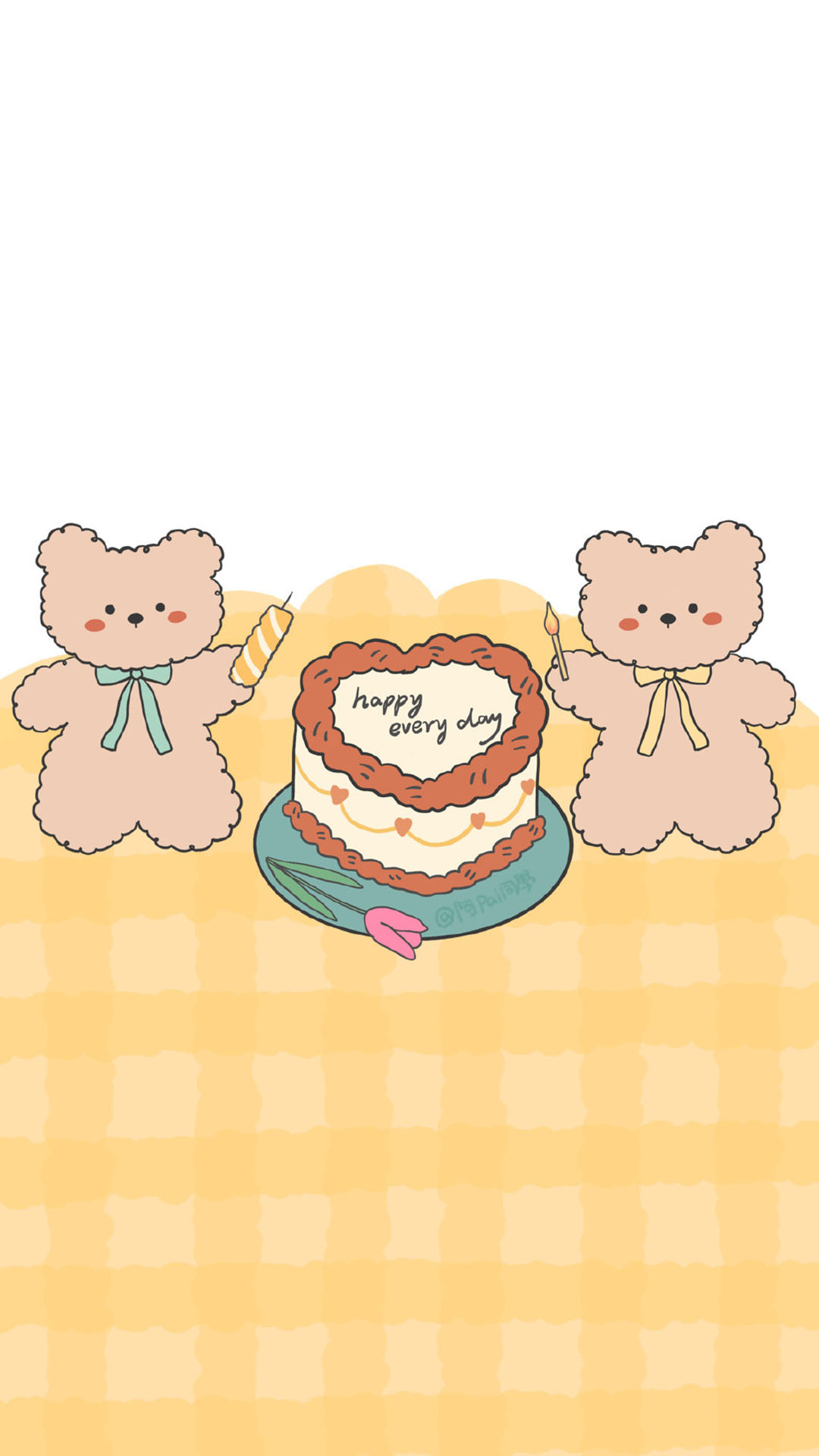 可爱软萌卡通小熊图片手机壁纸