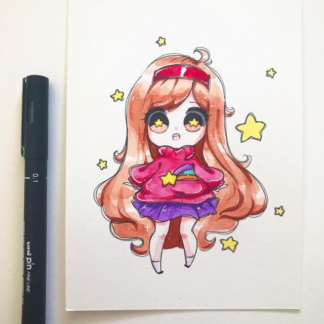 简单易学的q版动漫人物,只需要一支笔就能画出来,初学者必备