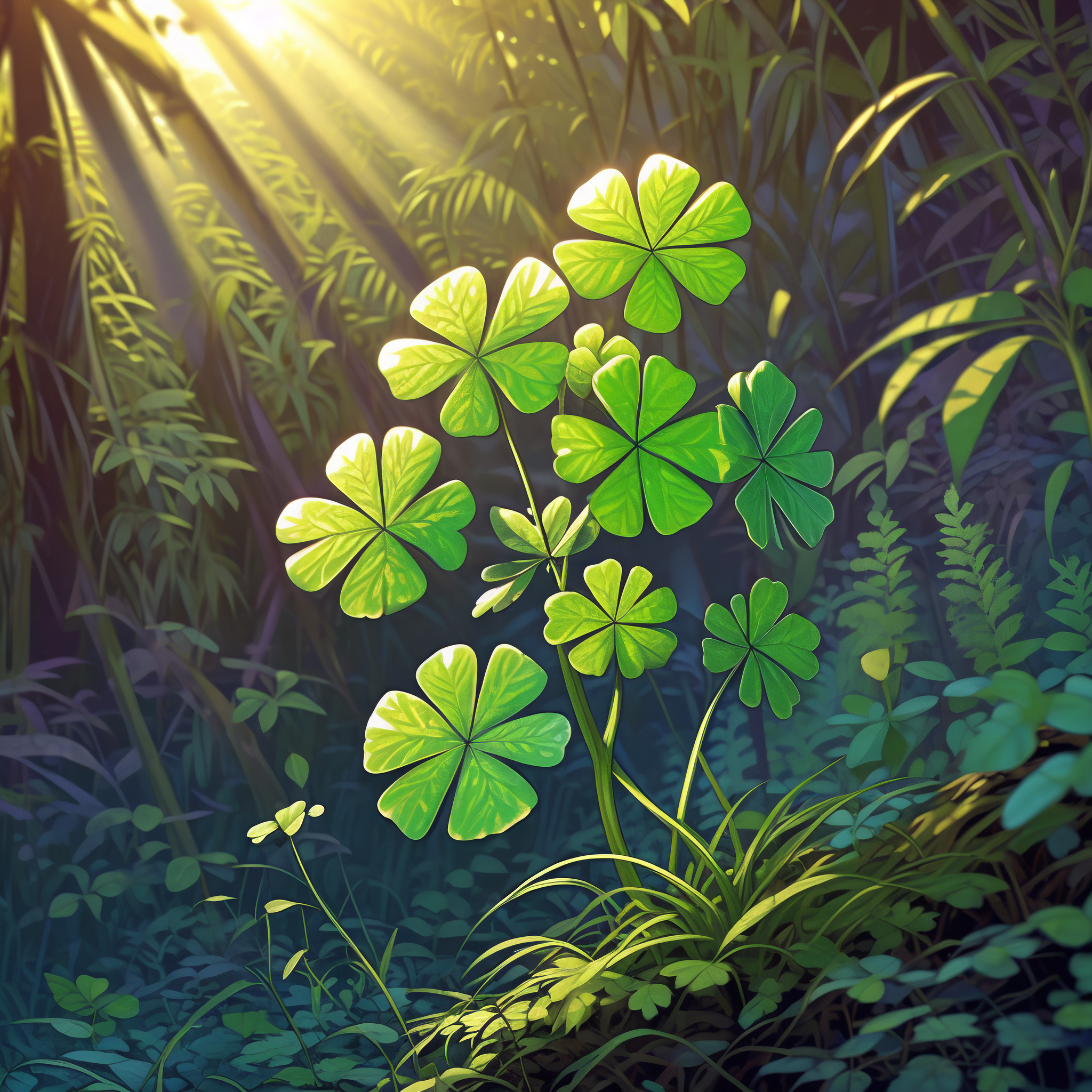 92四叶草头像,微信幸运标志!