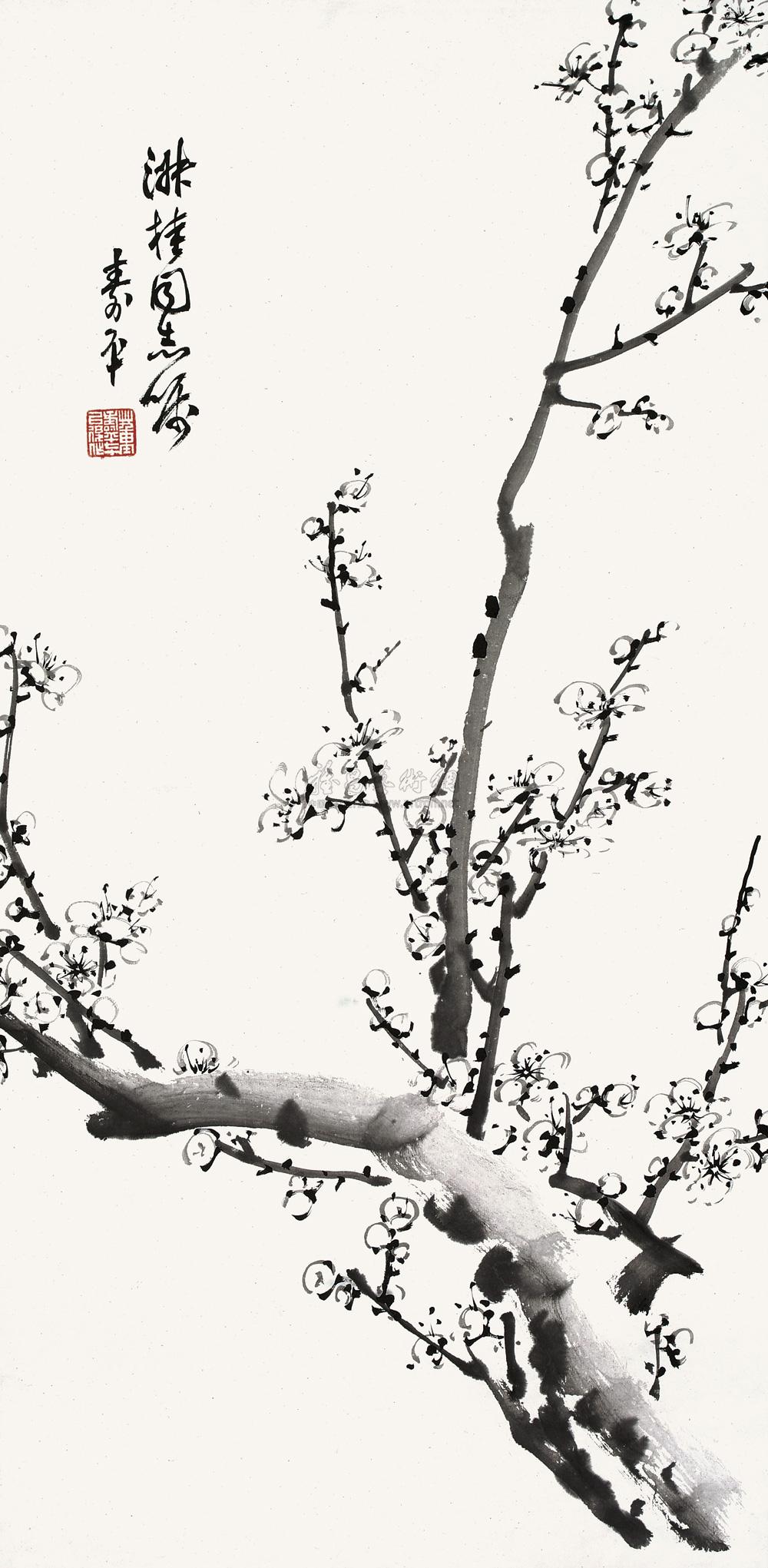 1078 墨梅 立轴 纸本