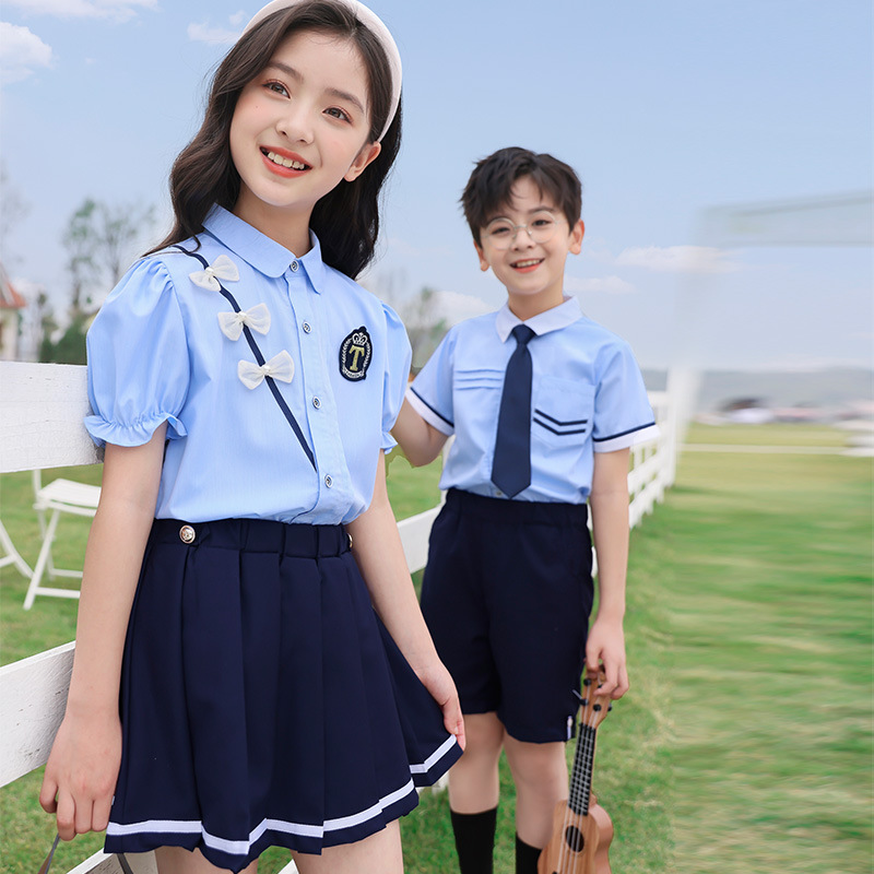 儿童校服小学生夏款夏季运动套装两件套男女一年级班服幼儿园园服