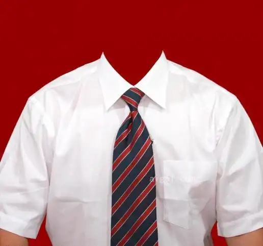 证件照白衬衣模板图片