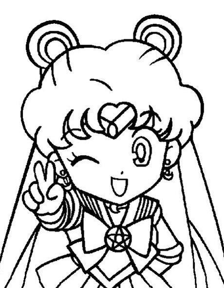 古典卡通人物简笔画美少女