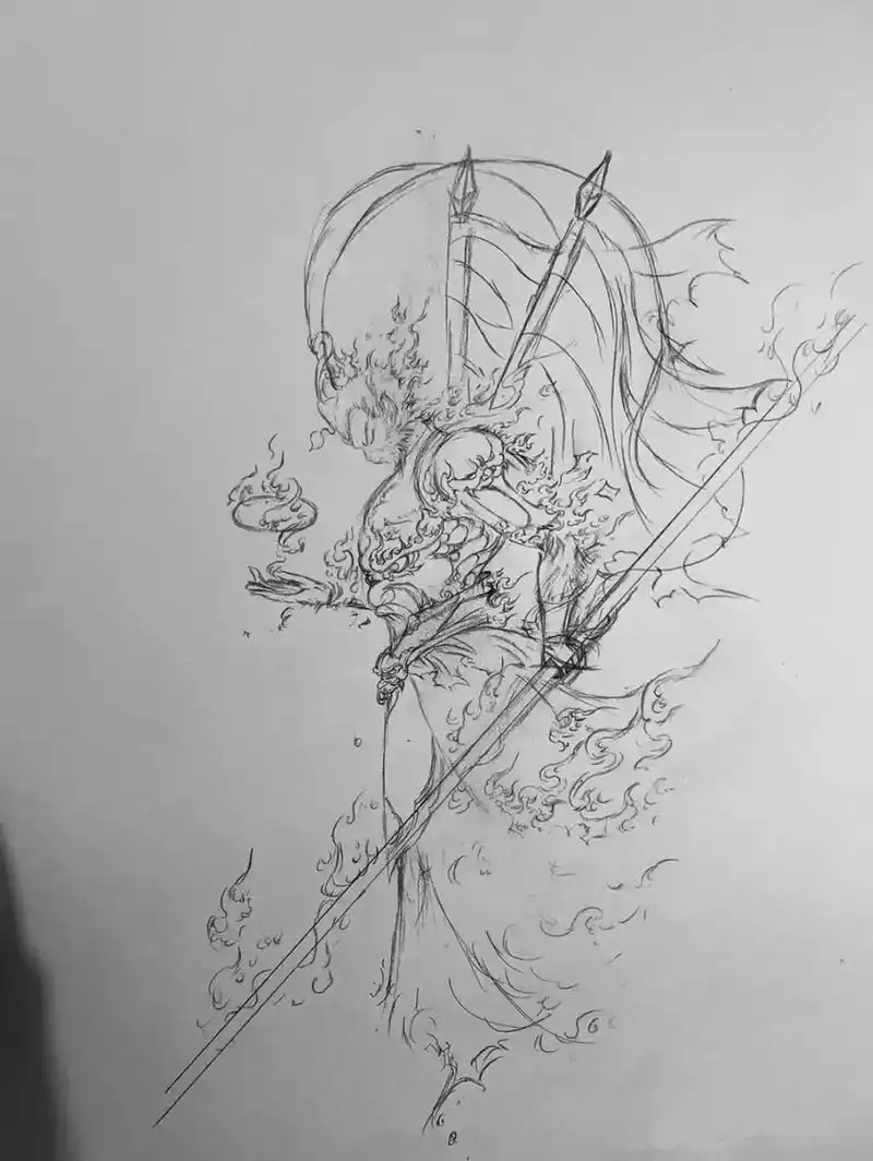 纹身 齐天大圣手稿 - 抖音