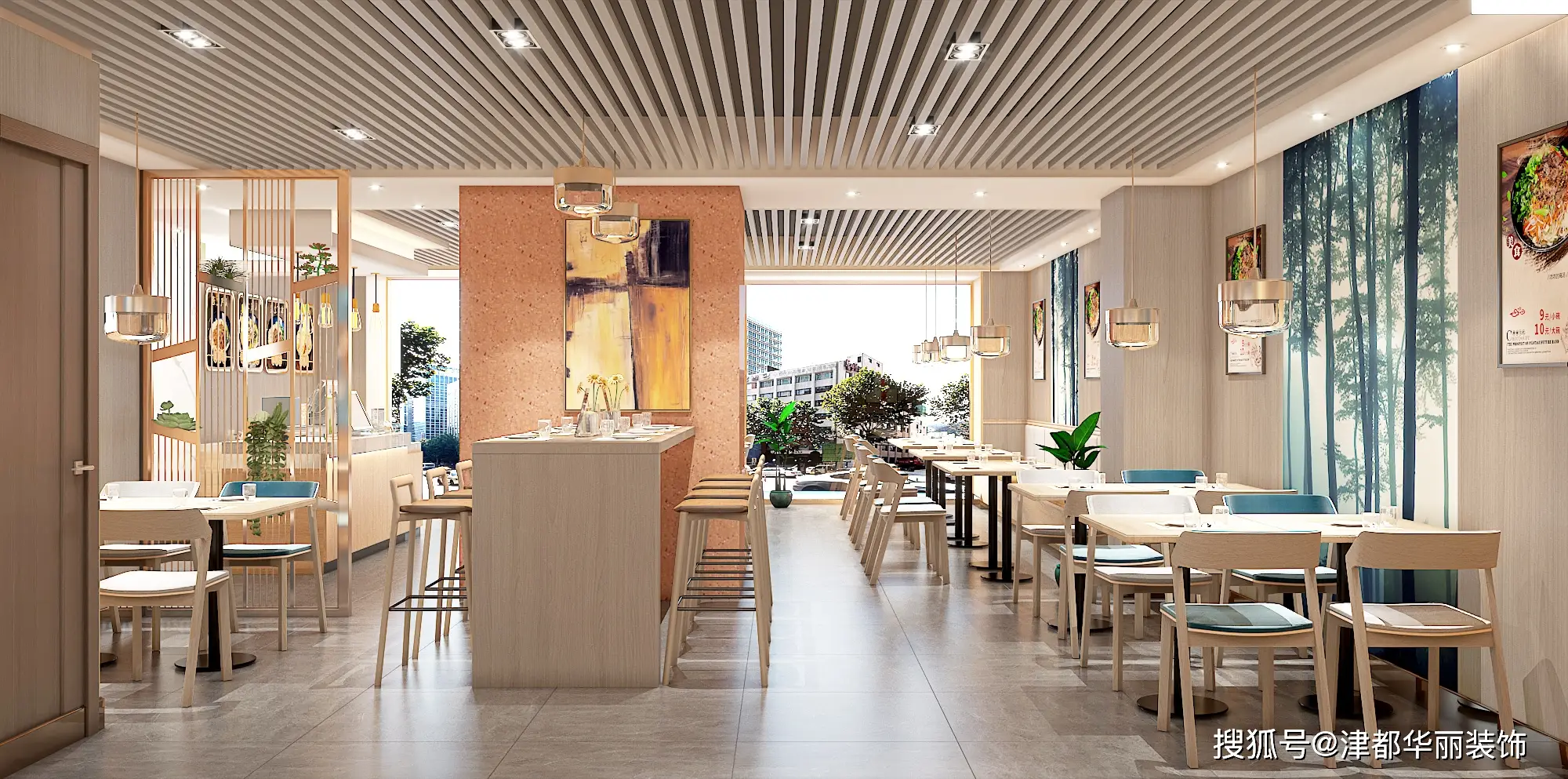 银川装修公司|津都华丽|银川鹿乡面馆装修设计方案鉴赏_空间_装饰