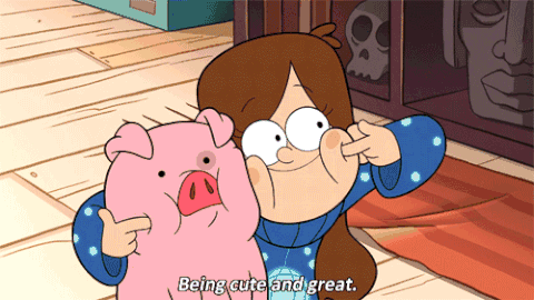 摇摇猪小女孩合影可爱萌萌哒beingcuteandgreatgif动图_动态图_表情包