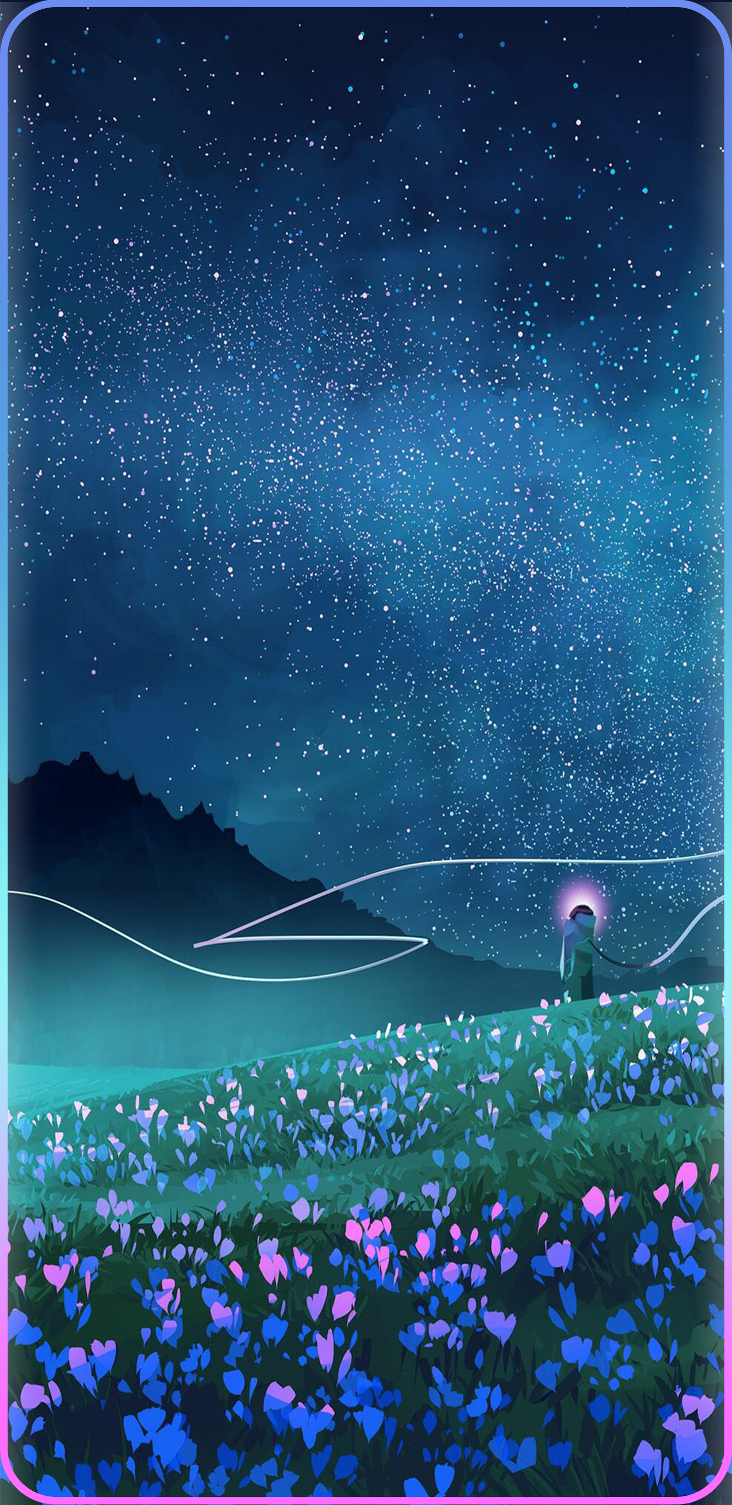 三星galaxy s8蓝光版曲面屏跑马灯壁纸分享!