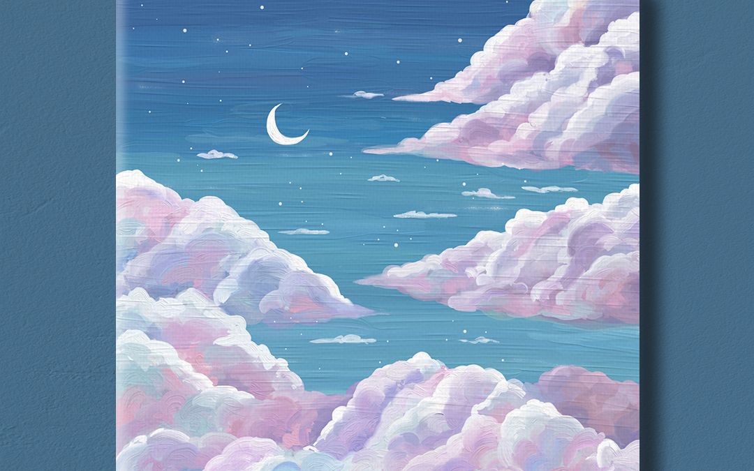 ipad绘画风景油画系列手机壁纸浪漫星云星空