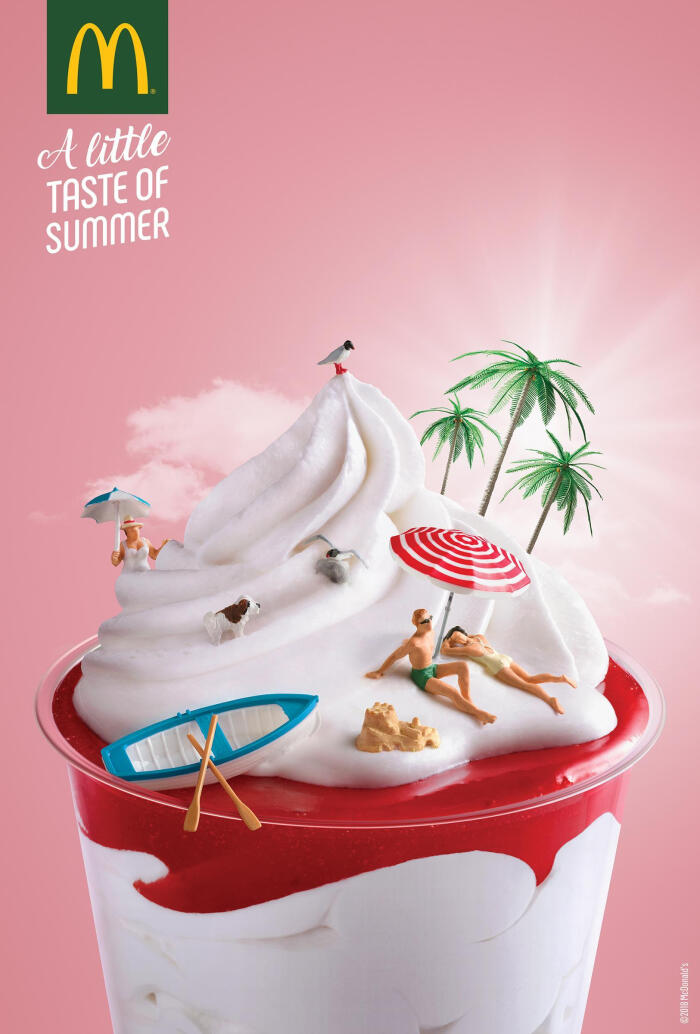 一组麦当劳平面广告欣赏:夏天的滋味.
