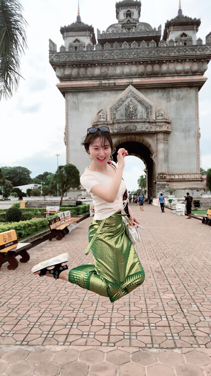 泰国女装一片裙缅甸傣族服装日常穿包裹裙包臀夏装半身长裙纱笼仙条纹