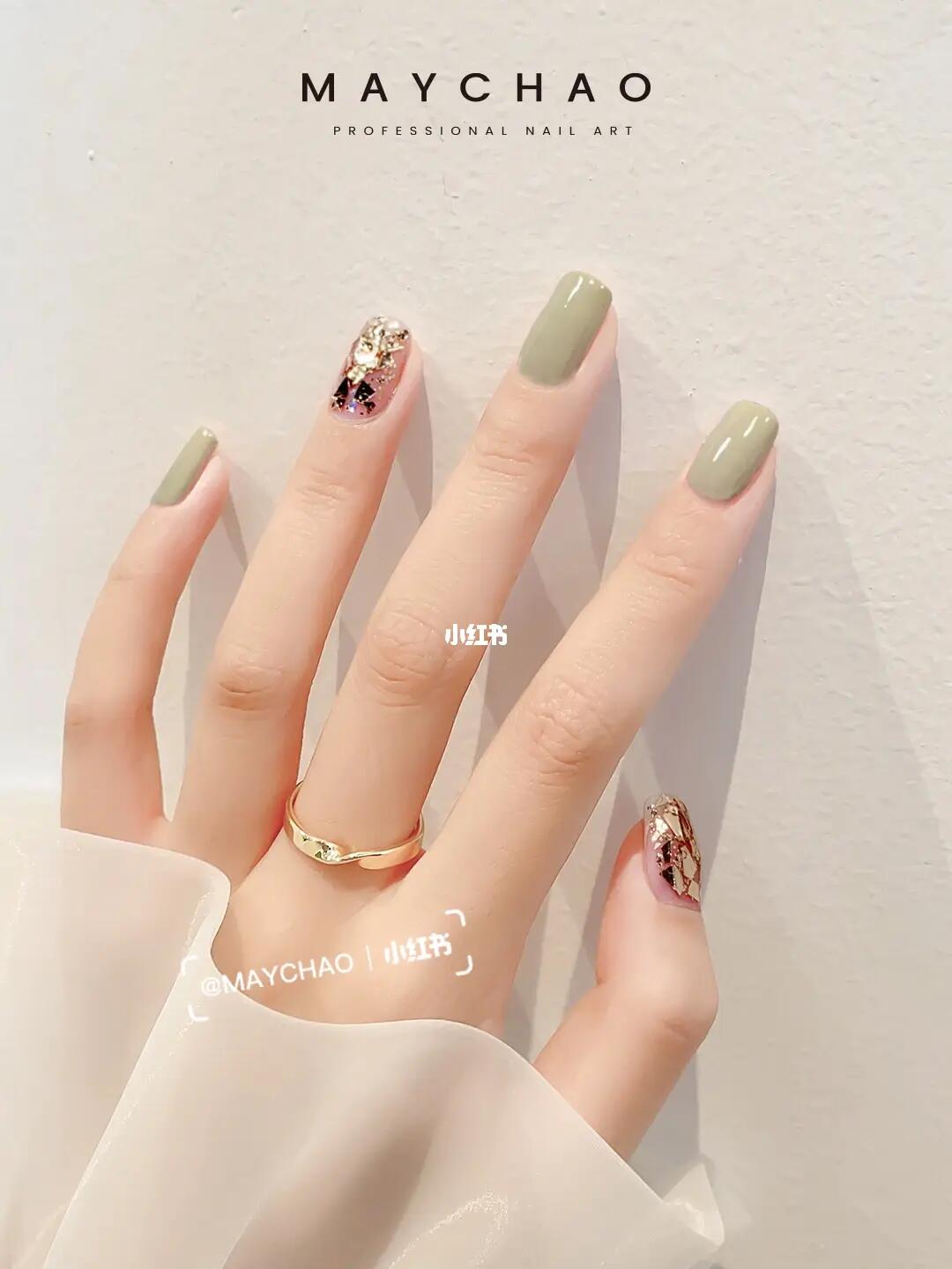 一眼爱上95高级感简约夏日美甲ins显白