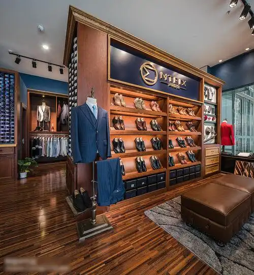 麦梯定制服装男装西装店镇江万达广场门店装修